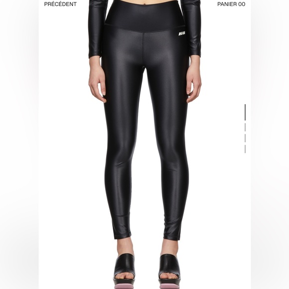 MSGM black high shine legging - Picture 1 of 6